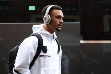 Fulham 'dan Antonee Robinson, 8 Aralık 2024' te Craven Cottage, Londra, İngiltere 'de oynanan Premier League maçından önce geldi.