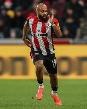 Brentford 'dan Bryan Mbeumo Premier League maçı sırasında Brentford Newcastle United' a karşı Gtech Community Stadyumu, Londra, İngiltere, 7 Aralık 2024