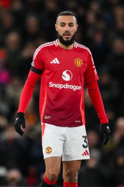Manchester United 'ın Manchester United ile Nottingham Forest maçında Manchester, Manchester' da oynanan 7 Aralık 2024 tarihli Premier League karşılaşmasında Noussair Mazraoui