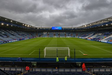 King Power Stadyumu, Premier League karşılaşması öncesinde Leicester City, Brighton ve Hove Albion 'a karşı King Power Stadyumu, Leicester, İngiltere, 8 Aralık 2024