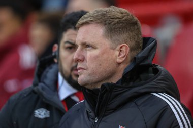 Newcastle United 'ın Eddie Howe Menajeri Premier League maçında Brentford Newcastle United' a karşı Gtech Community Stadyumu, Londra, İngiltere, 7 Aralık 2024