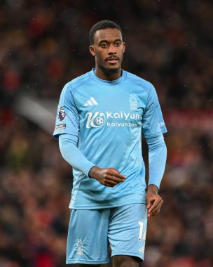 Callum Hudson-Odoi of Nottingham Forest during the Premier League match Manchester United vs Nottingham Forest at Old Trafford, Manchester, United Kingdom, 7th December 2024 clipart