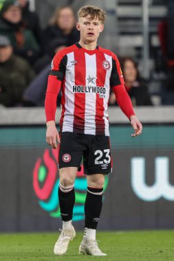 Brentford 'dan Keane Lewis-Potter Premier League maçında Brentford Newcastle United' a karşı Gtech Community Stadyumu, Londra, İngiltere, 7 Aralık 2024