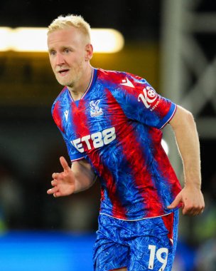 Crystal Palace 'dan Will Hughes Premier League maçı sırasında Manchester City' ye karşı Selhurst Park, Londra, 7 Aralık 2024