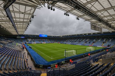 King Power Stadyumu, Premier League karşılaşması öncesinde Leicester City, Brighton ve Hove Albion 'a karşı King Power Stadyumu, Leicester, İngiltere, 8 Aralık 2024