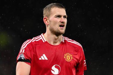 Manchester United ile Nottingham Forest arasındaki Premier League maçı sırasında Manchester United 'tan Matthijs de Ligt, Old Trafford, Manchester, İngiltere, 7 Aralık 2024