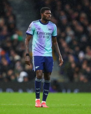 Thomas Partey of Arsenal during the Premier League match Fulham vs Arsenal at Craven Cottage, London, United Kingdom, 8th December 2024 clipart