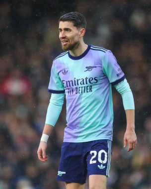 Premier Lig karşılaşmasında Arsenal 'den Jorginho, 8 Aralık 2024' te Craven Cottage, Londra 'da Fulham ve Arsenal' e karşı.