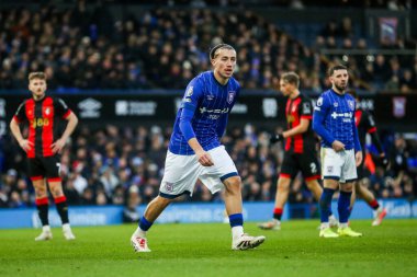Ipswich Town 'dan Jack Clarke, Ipswich Town' un 8 Aralık 2024 'te Ipswich Road, Ipswich' te Bournemouth 'a karşı oynadığı Premier League maçında görev başında.