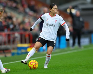 Liverpool 'dan Fuka Nagano Barclays Bayanlar Süper Ligi karşılaşmasında Manchester United Women Liverpool Women' a karşı Leigh Spor Köyü, Leigh, İngiltere, 8 Aralık 2024