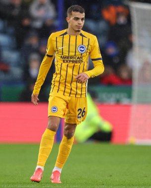 Yasin Ayari of Brighton & Hove Albion during the Premier League match Leicester City vs Brighton and Hove Albion at King Power Stadium, Leicester, United Kingdom, 8th December 2024 clipart