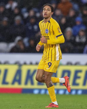 Brighton & Hove Albion takımından Joo Pedro Premier Lig maçında Leicester City, King Power Stadyumu 'nda Brighton ve Hove Albion' a karşı, 8 Aralık 2024