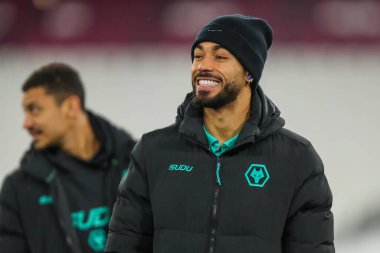 Wolverhampton Wanderers takımından Matheus Cunha, 9 Aralık 2024 'te Londra Stadyumu' ndaki West Ham United ile Wolverhampton Wanderers maçının önünde geldi.