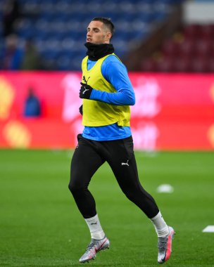 Derby County 'den Jerry Yates, 10 Aralık 2024' te Burnley - Derby County, Turf Moor, Burnley, İngiltere 'de oynanan Sky Bet Şampiyonası karşılaşması öncesinde oynanan maç öncesi ısınma maçında...