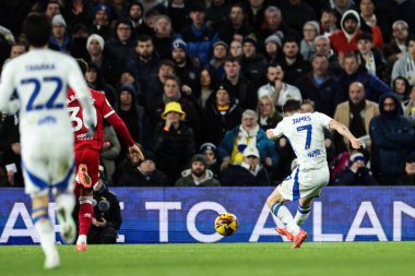 Leeds United takımından Daniel James 10 Aralık 2024 'te Leeds Road, Leeds, İngiltere' de oynanan Sky Bet Şampiyonası maçında 2-1 berabere kaldı.