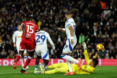 Leeds United takımından Wilfried Gnonto, 10 Aralık 2024 'te Leeds Road, Leeds, İngiltere' de oynanan Sky Bet Şampiyonası maçında 1-0 berabere kaldı.