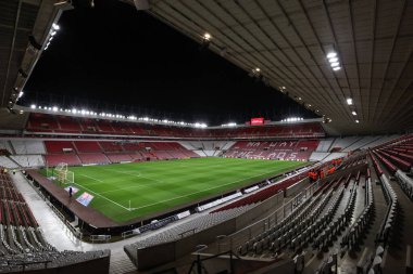 Gökyüzü İddia Şampiyonası sırasında Sunderland, Bristol City 'ye karşı Sunderland' ın 10 Aralık 2024 'te Sunderland, İngiltere' deki stadyumunun genel bir görüntüsü.