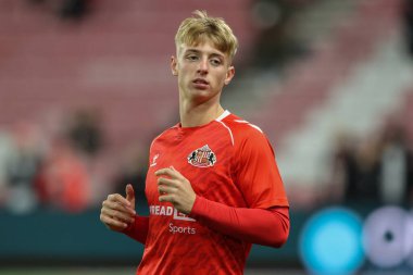Sunderland 'dan Tom Watson 10 Aralık 2024' te İngiltere 'nin başkenti Sunderland' da oynanan Sunderland-Bristol City maçında maç öncesi ısınma maçında