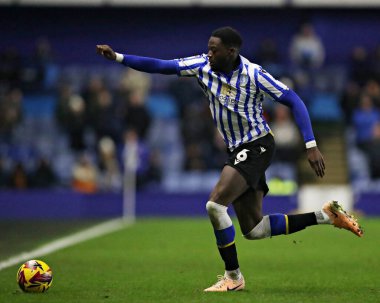 Sheffield 'li Dominic Iorfa, 10 Aralık 2024' te Sheffield Wednesday 'in Hillsborough, Sheffield, İngiltere' de Blackburn Rovers 'a karşı oynadığı Gökyüzü İddia Şampiyonası maçında