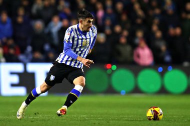 Sheffield 'den Pol Valentn Çarşamba günü Sheffield Çarşamba günü Blackburn Rovers' a karşı 10 Aralık 2024 'te Hillsborough, Sheffield, Birleşik Krallık' ta oynanan Gökyüzü İddia Şampiyonası maçında