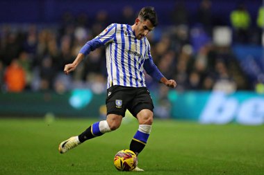 Sheffield 'den Pol Valentn Çarşamba günü Sheffield Çarşamba günü Blackburn Rovers' a karşı 10 Aralık 2024 'te Hillsborough, Sheffield, Birleşik Krallık' ta oynanan Gökyüzü İddia Şampiyonası maçında