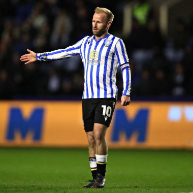 Sheffield 'den Barry Bannan Çarşamba günü, 10 Aralık 2024' te Sheffield Wednesday 'in Hillsborough, Sheffield, İngiltere' de Blackburn Rovers 'a karşı oynadığı Sky Bet Şampiyonası maçında...