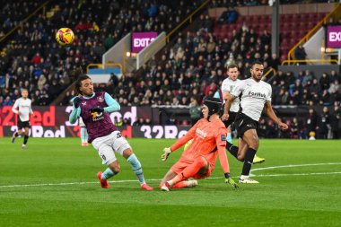 Burnley 'den Luca Koleosho gol atarken Derby County' den Jacob Widell Zetterstrm tarafından 10 Aralık 2024 'te Burnley ile Derby County Turf Moor, Burnley' de oynanan karşılaşmada kurtarıldı.