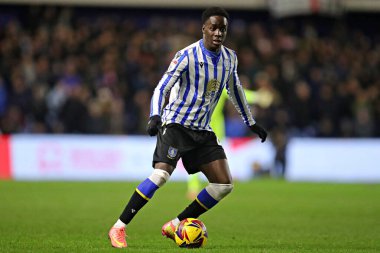 Sheffield 'li Djeidi Gassama, Çarşamba günü Sheffield Wednesday' in 10 Aralık 2024 'te Hillsborough, Sheffield, İngiltere' de Blackburn Rovers 'a karşı oynadığı Gökyüzü İddia Şampiyonası maçında
