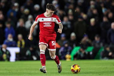 Middlesbrough 'dan Ben Doak, 10 Aralık 2024' te Leeds United 'ın Middlesbrough' a karşı oynadığı Gökyüzü İddia Şampiyonası maçında...
