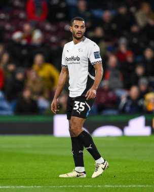 Curtis Nelson of Derby County during the Sky Bet Championship match Burnley vs Derby County at Turf Moor, Burnley, United Kingdom, 10th December 2024 clipart