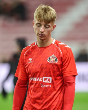 Sunderland 'dan Tom Watson 10 Aralık 2024' te İngiltere 'nin başkenti Sunderland' da oynanan Sunderland-Bristol City maçında maç öncesi ısınma maçında