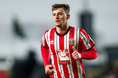 Sheffield United takımından Harrison Burrows, 11 Aralık 2024 'te The Den, Londra, İngiltere' de oynanan Millwall-Sheffield United maçında sahaya çıktı.