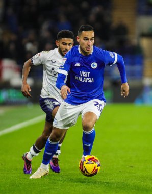 Anwar El Ghazi of Cardiff City during the Sky Bet Championship match Cardiff City vs Preston North End at Cardiff City Stadium, Cardiff, United Kingdom, 11th December 2024 clipart