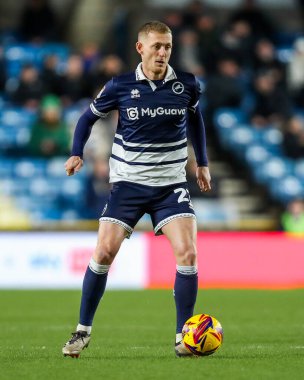 George Saville of Millwall runs with the ball during the Sky Bet Championship match Millwall vs Sheffield United at The Den, London, United Kingdom, 11th December 2024 clipart