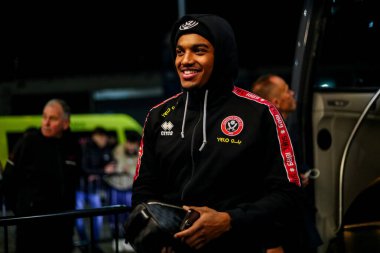 Sheffield United 'dan Sam McCallum, The Den, Londra' da 11 Aralık 2024 'te oynanan Sky Bet Şampiyonası maçından önce The Den' e vardı.
