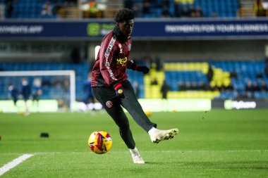 Sheffield United takımından Jesuran Rak-Sakyi, 11 Aralık 2024 'te The Den, Londra' da oynanan Sky Bet Şampiyonası karşılaşması öncesinde ısınıyor.