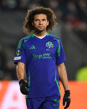UEFA Konferans Ligi sırasında Panathinaikos 'tan Willian Aro - Lig Sahnesi The New Saints vPanathinaikos, Croud Meadow, Shrewsbury, İngiltere, 12 Aralık 2024