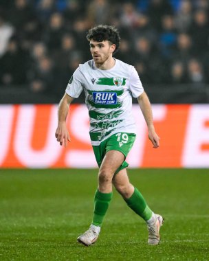 The New Saints F.C. 'den Ben Clark. UEFA Konferans Ligi sırasında - Lig Sahnesi: Croud Meadow, Shrewsbury, İngiltere 'de Yeni Azizler - Panathinaikos davası