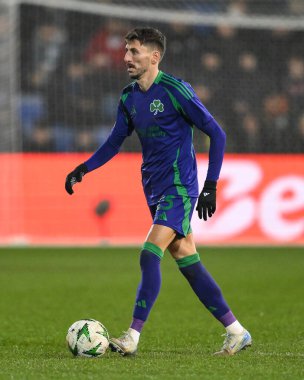 Panathinaikos 'lu Filip Mladenovi, UEFA Konferans Ligi - Lig Sahnesi The New Saints vPanathinaikos - Croud Meadow, Shrewsbury, İngiltere, 12 Aralık 2024