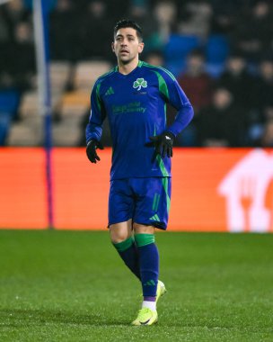 Dimitris Limnios of Panathinaikos during the UEFA Conference League - League Stage The New Saints v Panathinaikos at Croud Meadow, Shrewsbury, United Kingdom, 12th December 2024 clipart