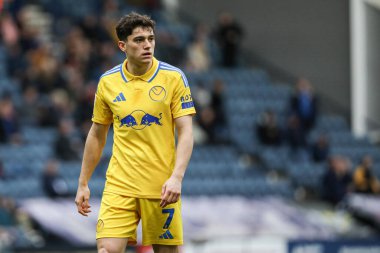 Leeds United 'dan Daniel James Sky Bet Şampiyonası maçında Preston North End, Deepdale, Preston, İngiltere' de Leeds United 'a karşı, 14 Aralık 2024