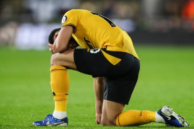 Wolverhampton Wanderers takımından Matheus Cunha, 14 Aralık 2024 'te Wolverhampton Wanderers' ın Molineux, Wolverhampton 'da Ipswich Town' a karşı oynadığı Premier League maçında tepki gösterdi.