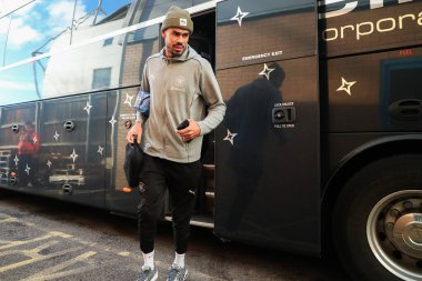 Blackpool 'dan Ashley Fletcher, 14 Aralık 2024' te İngiltere 'nin Oto Kiralama Stadyumu' nda oynanan Sky Bet 1 maçı öncesinde Seçilmiş Araba Kiralama Stadyumu 'na geldi.