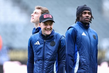 Leicester City 'den Jamie Vardy, Premier Lig maçı sırasında St.James' s Park, Newcastle, İngiltere 'de oynanan Newcastle United - Leicester City maçına geldi.