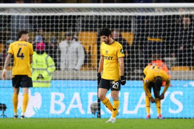 Wolverhampton Wanderers takımından Gonalo Guedes çayından sonra üzgün görünüyor, Ipswich Town 'dan Jack Taylor' dan Premier League maçında Wolverhampton Wanderers 'ın Molineux, Wolverhampton' daki Ipswich Town maçında 1-2 'lik skora ulaşma golünü kabul etti.