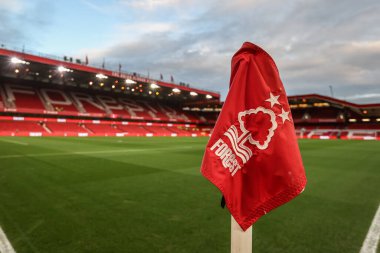 Premier Lig karşılaşması öncesinde Nottingham Forest, Aston Villa 'ya karşı City Ground, Nottingham, İngiltere' de 14 Aralık 2024