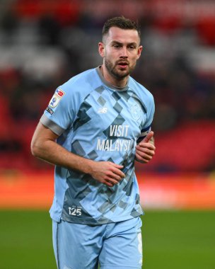 Cardiff City 'den Joe Ralls, Stoke City' nin Cardiff City 'e karşı 14 Aralık 2024' te Bet365 Stadyumu 'nda oynadığı maçta.