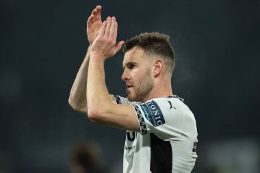 Callum Elder of Derby County applauds the fans after the game during the Sky Bet Championship match Derby County vs Portsmouth at Pride Park Stadium, Derby, United Kingdom, 13th December 2024 clipart