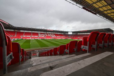 Stoke City, Stoke City 'deki Bet365 Stadyumu' nun genel görüntüsü, Stoke City 'nin Cardiff City' ye karşı oynadığı 14 Aralık 2024 'teki Stoke City maçı öncesinde.