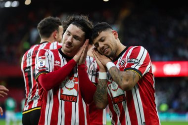 Sheffield United takımından Gustavo Hamer, 14 Aralık 2024 'te Bramall Lane, Sheffield, İngiltere' de oynanan Gökyüzü İddia Şampiyonası maçında 1-0 'lık galibiyetini kutluyor.